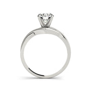 High Polished Solitaire Round Brilliant Cut Diamond Engagement Ring(  0.5 CTW)