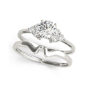 Solitaire Round Brilliant Cut Trinity Shank Diamond Engagement ring(  0.68 CTW)