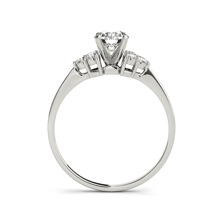 Solitaire Round Brilliant Cut Trinity Shank Diamond Engagement ring(  0.68 CTW)