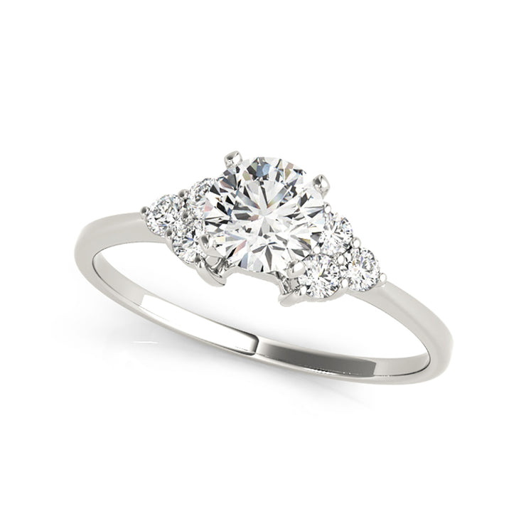 Solitaire Round Brilliant Cut Trinity Shank Diamond Engagement ring( 0. ...