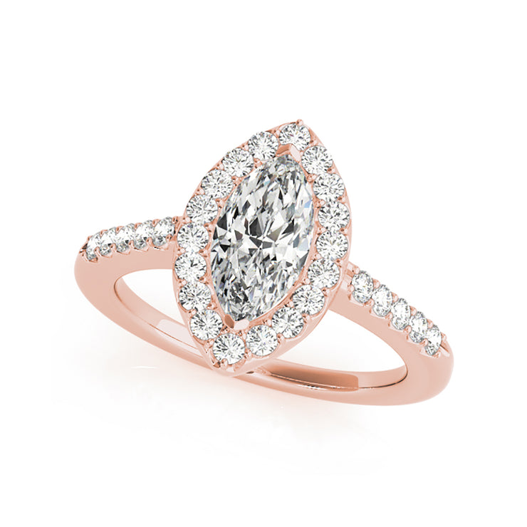 Marquise Halo Diamond Engagement Ring (0.69 CTW)