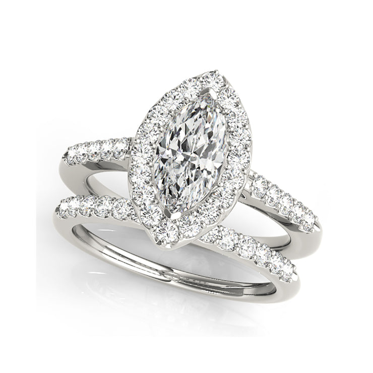 Marquise Halo Diamond Engagement Ring (0.69 CTW)