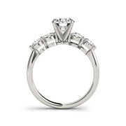 Round Brilliant Cut Single Prong Set Diamond Engagement Ring(  1.1 CTW)