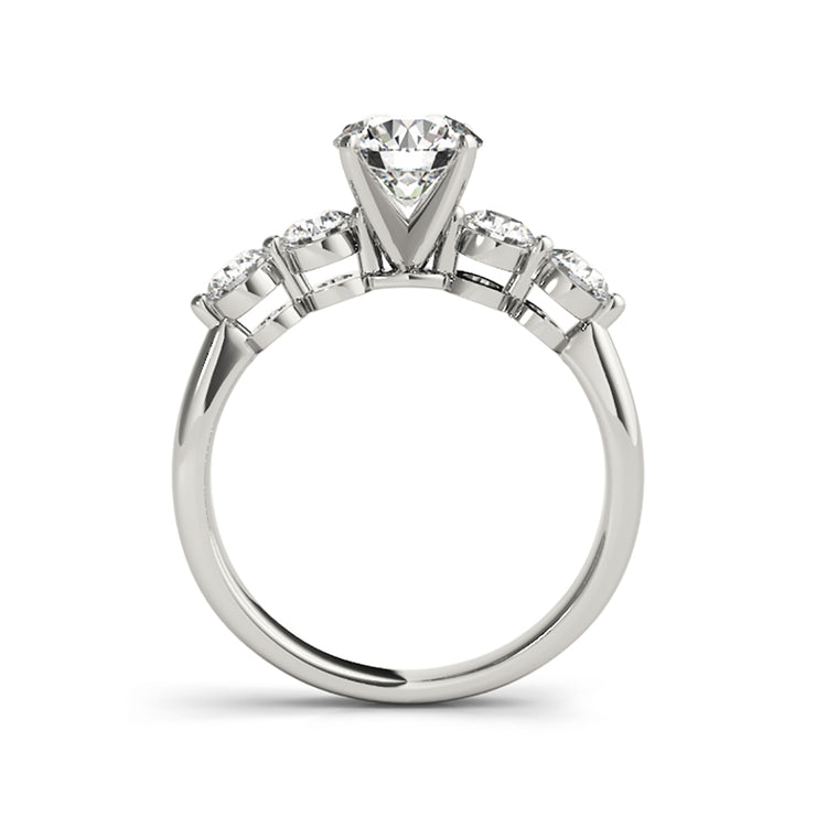 Round Brilliant Cut Single Prong Set Diamond Engagement Ring(  1.1 CTW)