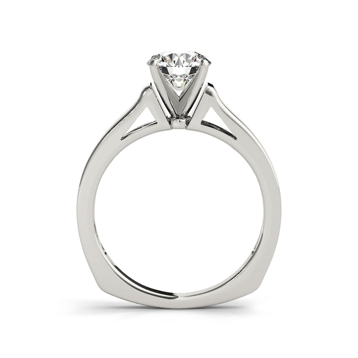 Dazzling Solitaire Round Brilliant Cut Knife Edge Diamond Engagement Ring(  0.5 CTW)