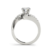 Fancy Bypass Round Brilliant Cut With Marquise Diamond Engagement Ring(  0.96 CTW)