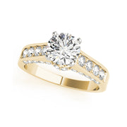 Classic Round Brilliant Cut Diamond Channel Set Diamond Engagement Ring(  0.94 CTW)
