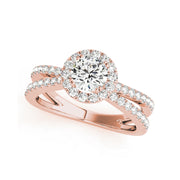 Round Brilliant Cut With Split Shank Engagement Ring(  0.98 CTW)