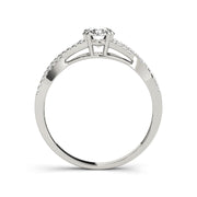 14K White Gold Infinity Engagement Ring (0.68 CTW)