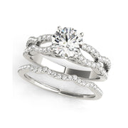 Classic Round Brilliant Cut Double Infinity Shank Engagement Ring(  0.79 CTW)