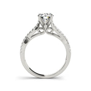 Classic Round Brilliant Cut Double Infinity Shank Engagement Ring(  0.79 CTW)