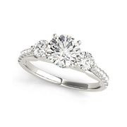 14K White Gold 1.20 Ct. Tw. Three-stone Trinity Round Brilliant Cut Diamond Engagement Ring