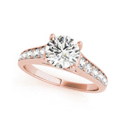 Tapered Round Brilliant Cut Diamond Engagement Ring(  0.78 CTW)