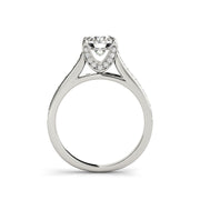 Tapered Round Brilliant Cut Diamond Engagement Ring(  0.78 CTW)
