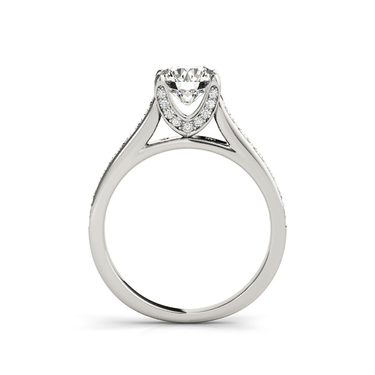 Tapered Round Brilliant Cut Diamond Engagement Ring(  0.78 CTW)