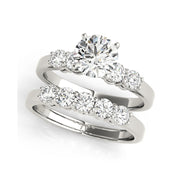 5-stone Solitiare Side-Diamond Engagement Ring(  2.1 CTW)