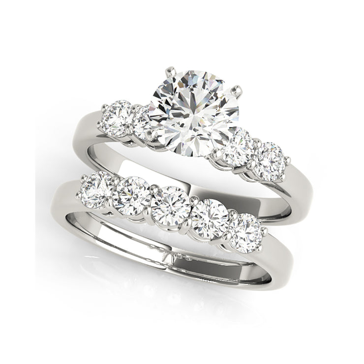 5-stone Solitiare Side-Diamond Engagement Ring( 2.1 CTW) | Wholesale ...