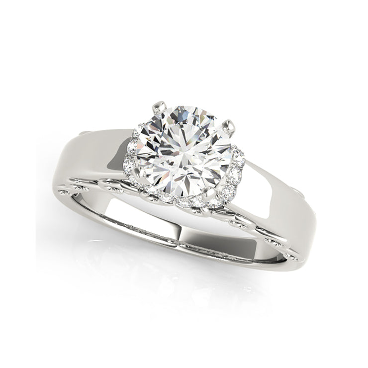 Round Cut Solitaire Diamond Engagement Ring(  0.65 CTW)