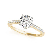 Four Prong Solitaire Round Brilliant Cut Diamond Engagement Ring(  0.83 CTW)