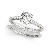 Four Prong Solitaire Round Brilliant Cut Diamond Engagement Ring(  0.83 CTW)