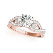 Solitaire Round Brilliant Cut Infinity Diamond Engagement Ring(  0.92 CTW)