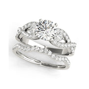 Solitaire Round Brilliant Cut Infinity Diamond Engagement Ring(  0.92 CTW)