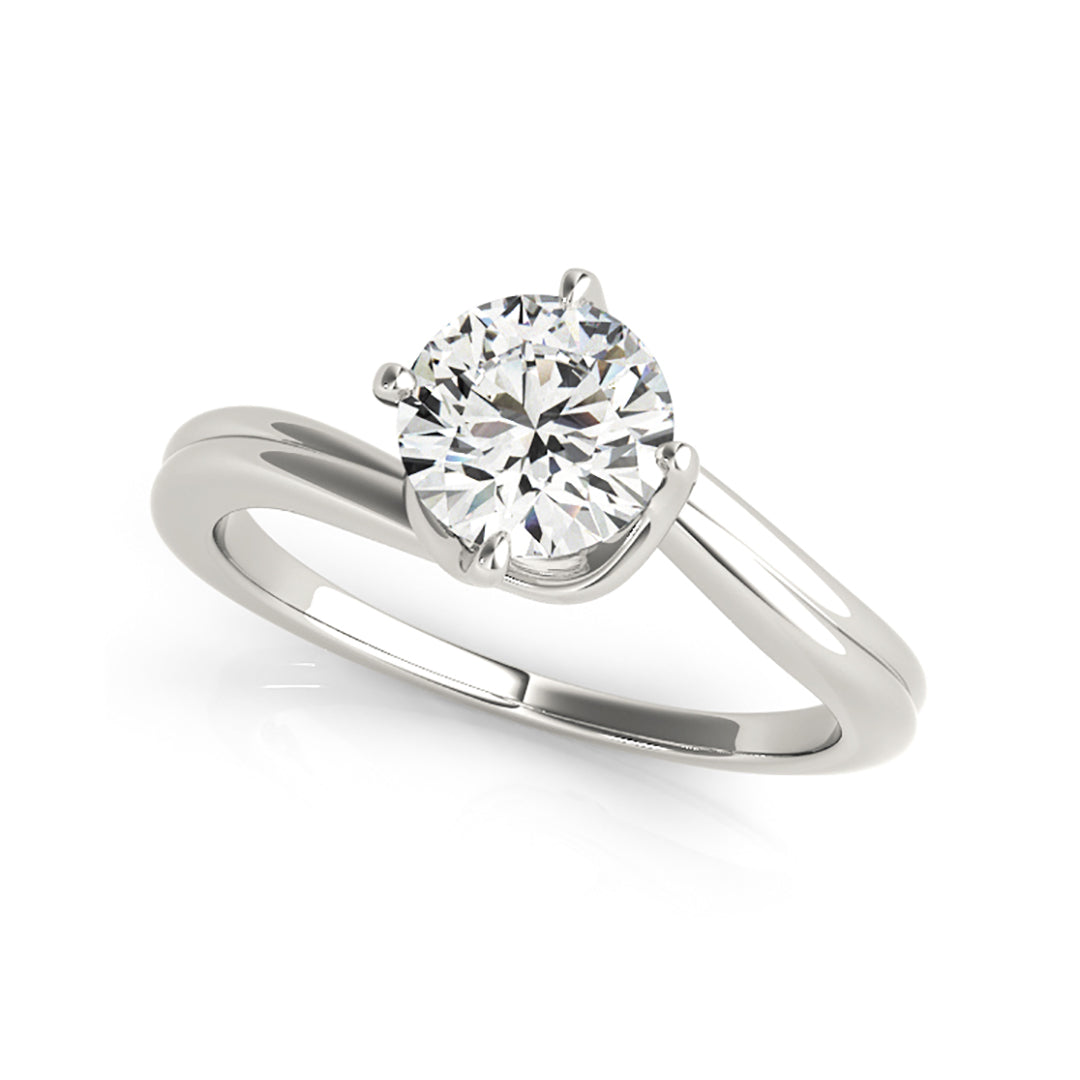 Perfectly Design Round Brillaint Cut Solitaire Diamond Engagement Ring(  0.5 CTW)
