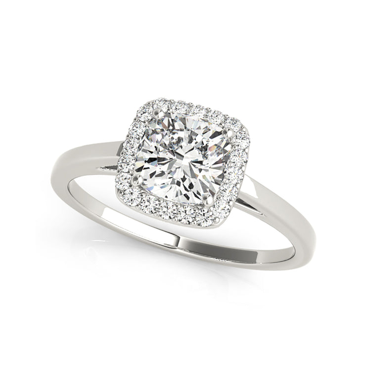 Fancy Round Cushion Halo Diamond Engagement Ring(  0.62 CTW)