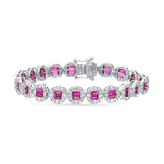 14K 4.16CT DIAMOND  RUBY BRACELET