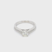 Classic Solitaire Channel-Set Side-Diamond Engagement Ring