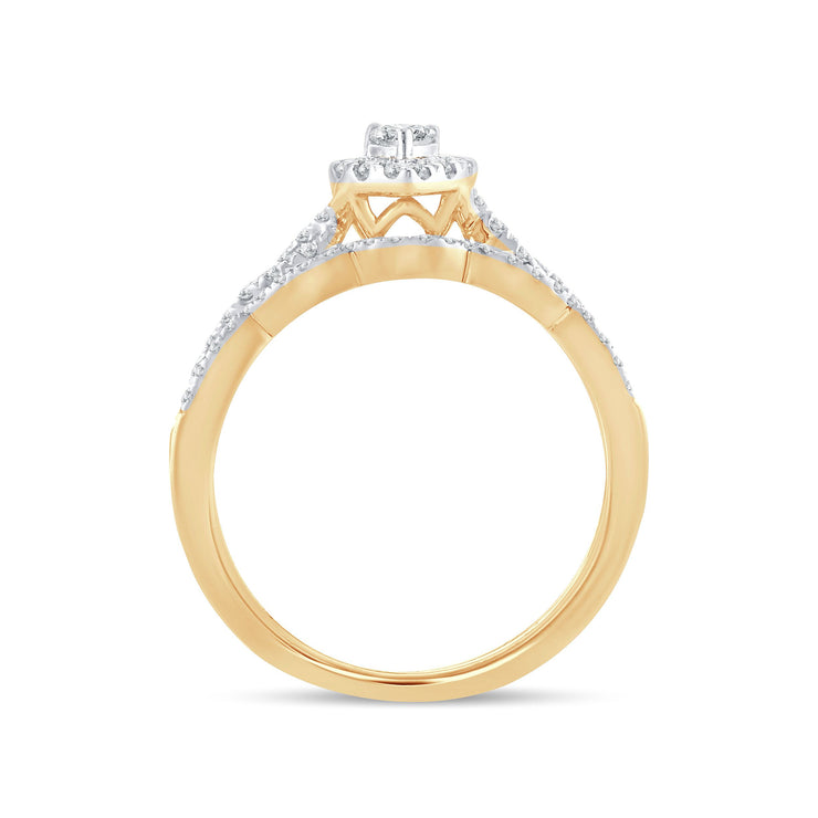 14K 1.00CTW PRINCESS CUT DIAMOND RING