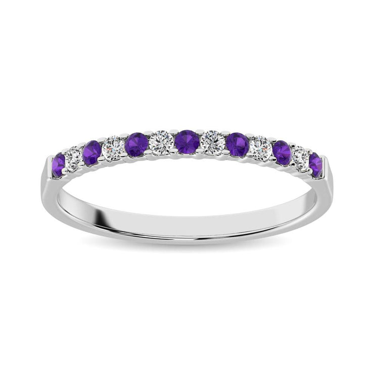 14K White Gold Diamond Machine Modern Band