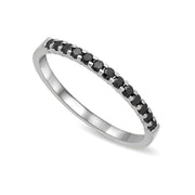 14K White Gold 1/4 Ct Machine Band