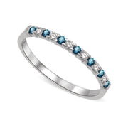 14K White Gold Diamond Machine Modern Band
