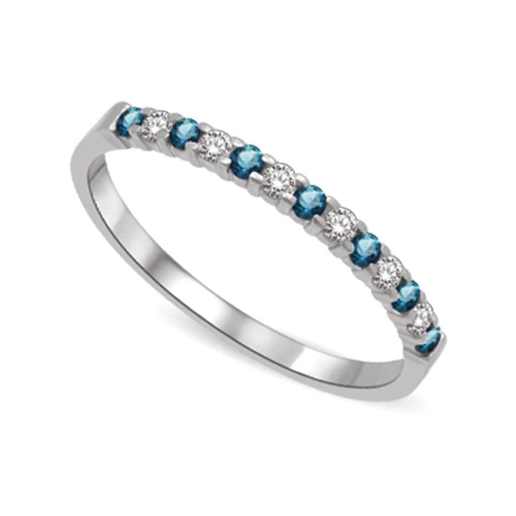 14K White Gold Diamond Machine Modern Band
