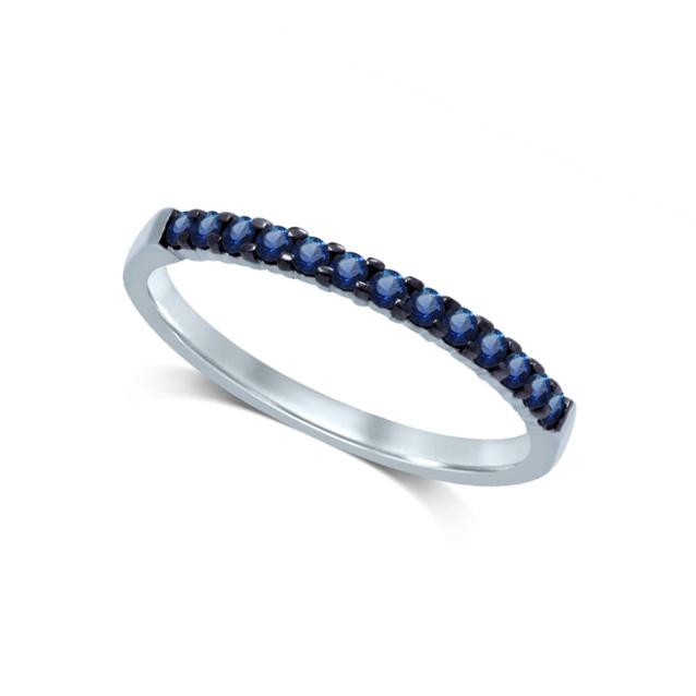 14K White Gold 1/4 Ct Machine Band