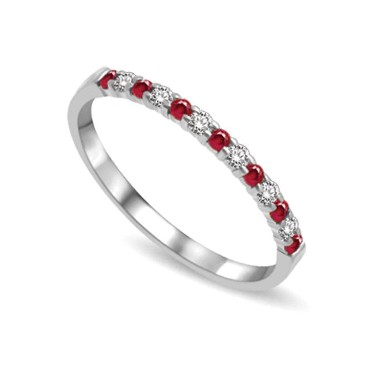 14K White Gold Diamond Machine Modern Band