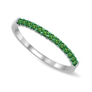 14K White Gold 1/4 Ct Machine Band