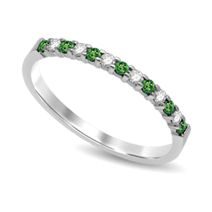 14K White Gold Diamond Machine Modern Band