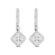 14K White Gold 1 1/4 Ct.Tw.Diamond Fashion Earrings
