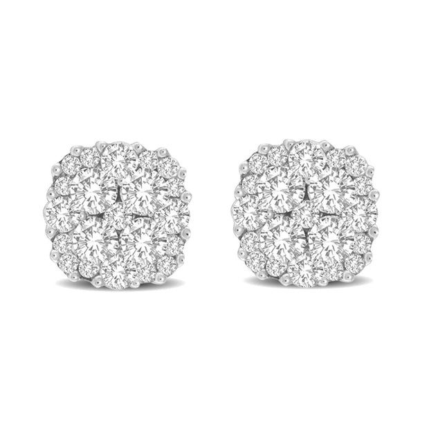 14K White Gold 0.75 Ctw. Diamond Stud Earrings
