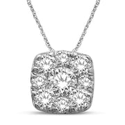 10K White Gold 0.25ctw diamonds pendant