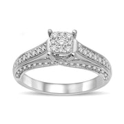 1/2 Ctw Multi-Diamond Lucida Channel Set Engagement Ring