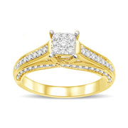 1/2 Ctw Multi-Diamond Lucida Channel Set Engagement Ring