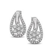 14K White Gold 5/8 Ct.Tw. Diamond Stud Earrings