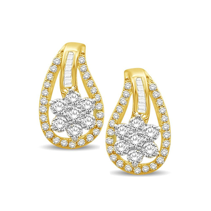14K White Gold 5/8 Ct.Tw. Diamond Stud Earrings