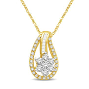 14K White Gold 2/5 Ct.Tw Diamond Fashion Pendant