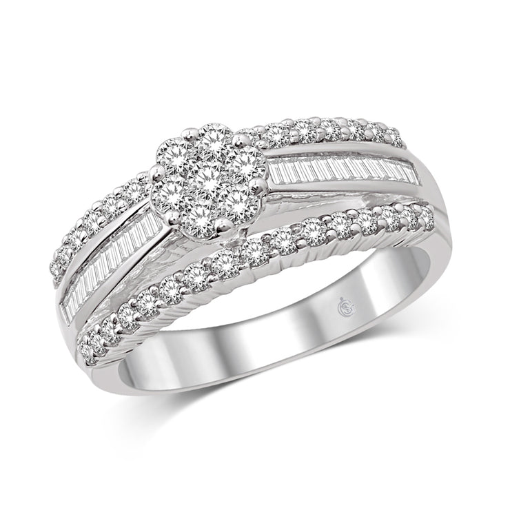 14K White Gold 1 Ct.Tw. Diamond Engagement Ring