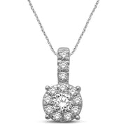 14K White Gold 1/5 Ct.Tw. Diamond Fashion Pendant