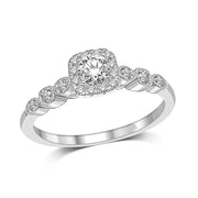 14K-White-Gold-0.50-ctw-Cushion-Bezel-Set-diamond-band-Halo-Engagement-Diamond-Ring-Fame-Diamonds